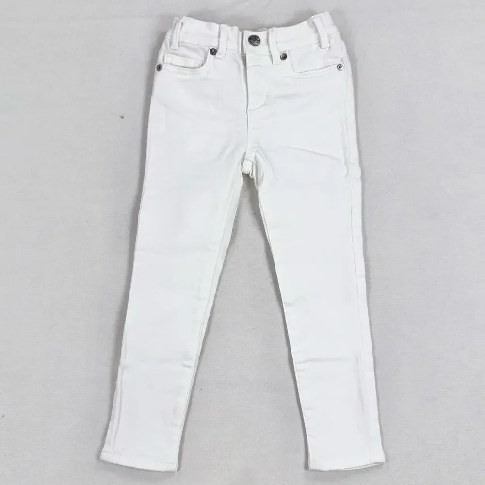 J Crew Crewcuts Jean Girls Colored Runaround Skinny Size 5 White